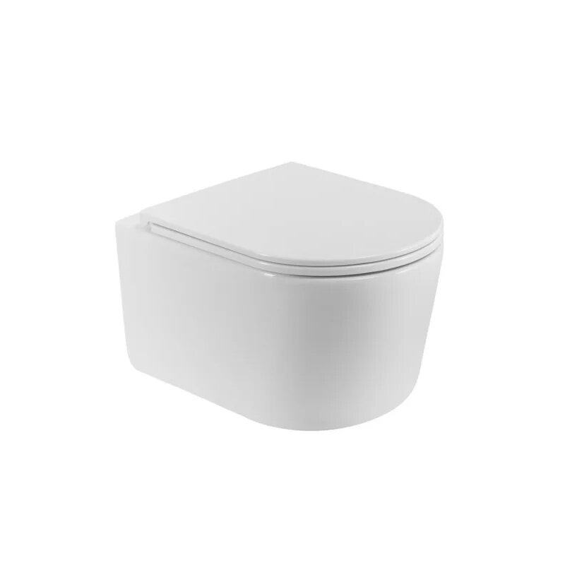 Изображение товара Подвесной унитаз BelBagno Unique BB007CH-TOR/SC безободковый торнадо белый