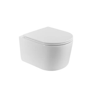 Изображение товара Унитаз подвесной BelBagno Unique BB007CH-TOR/SC, безободковый, смыв торнадо, сиденье микролифт, цвет белый