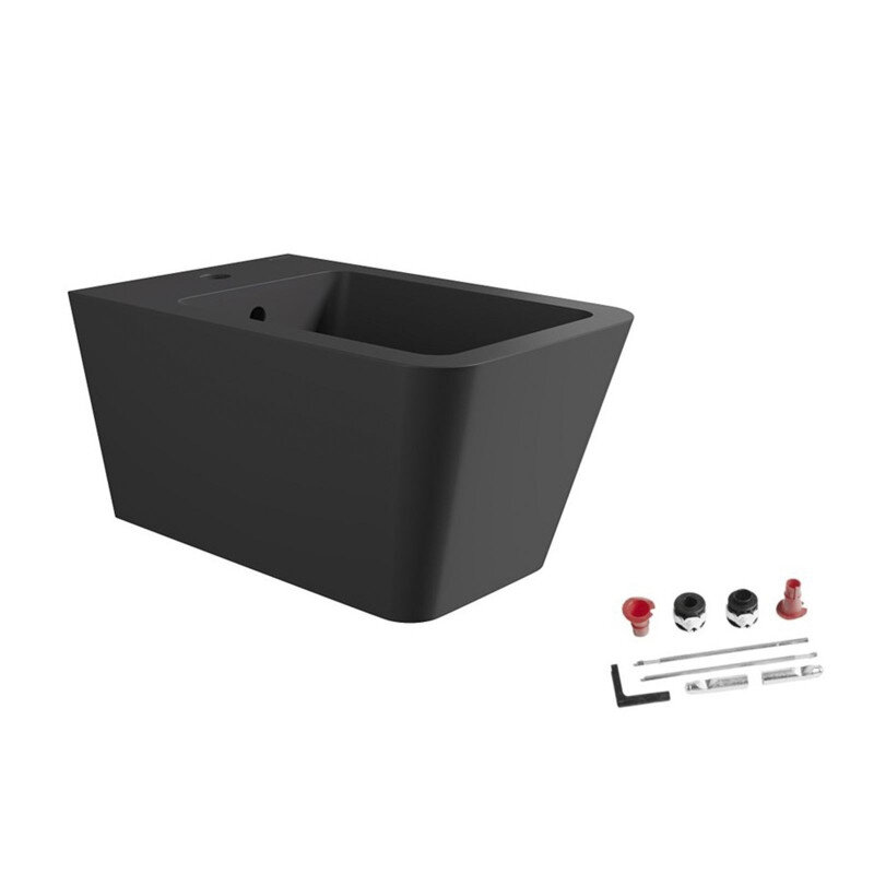 Изображение товара Биде подвесное Alice Hide 31220108SET, с набором креплений, цвет черный матовый