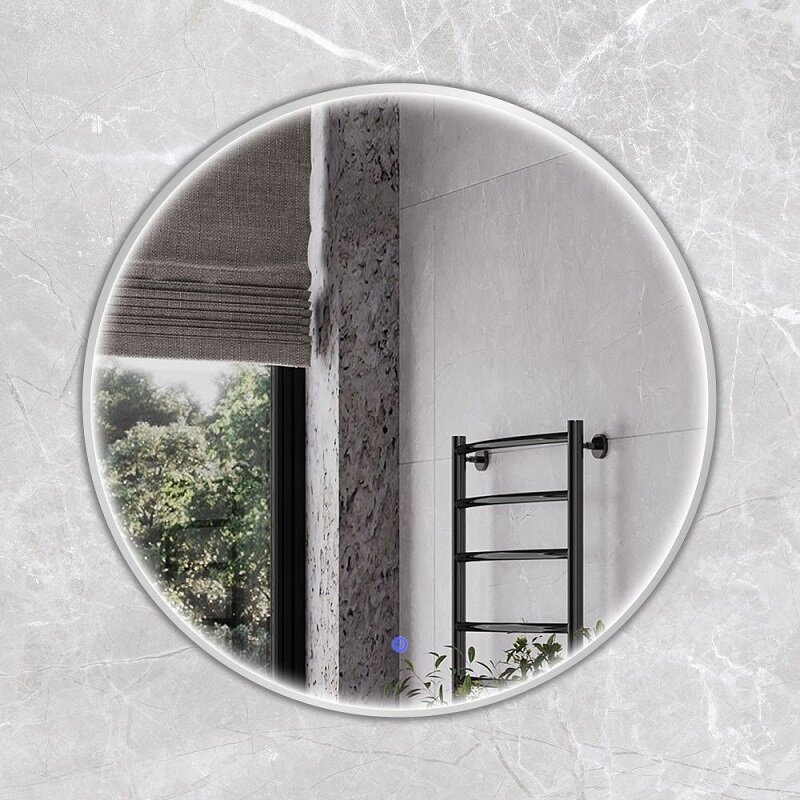 Изображение товара Зеркало Comfortу Вега 00-00020726, 75 см, LED IC-подсветка теплый свет, сенсор, цвет рамы серебро матовое