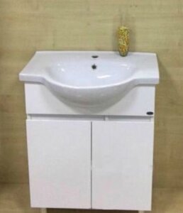 Изображение товара Напольная белая тумба под раковину Bellezza Нати 50 с зеркалом и подсветкой