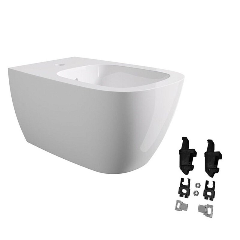 Изображение товара Подвесное биде Alice Wunder 45010101SET белое керамика монтаж скрытое крепление