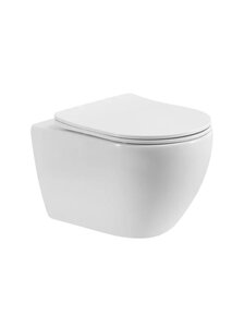 Изображение товара Подвесной унитаз Cezares Stylus-Tor 2.0 CZR-546-TH-TOR/SC, безободковый, смыв торнадо, сиденье микролифт с цветными отражателями, цвет белый