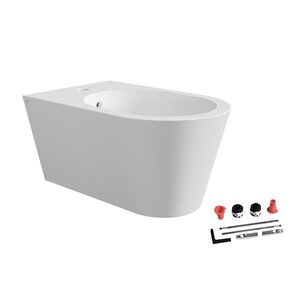 Изображение товара Биде подвесное Alice Hide 31180109SET, с набором креплений, цвет белый матовый