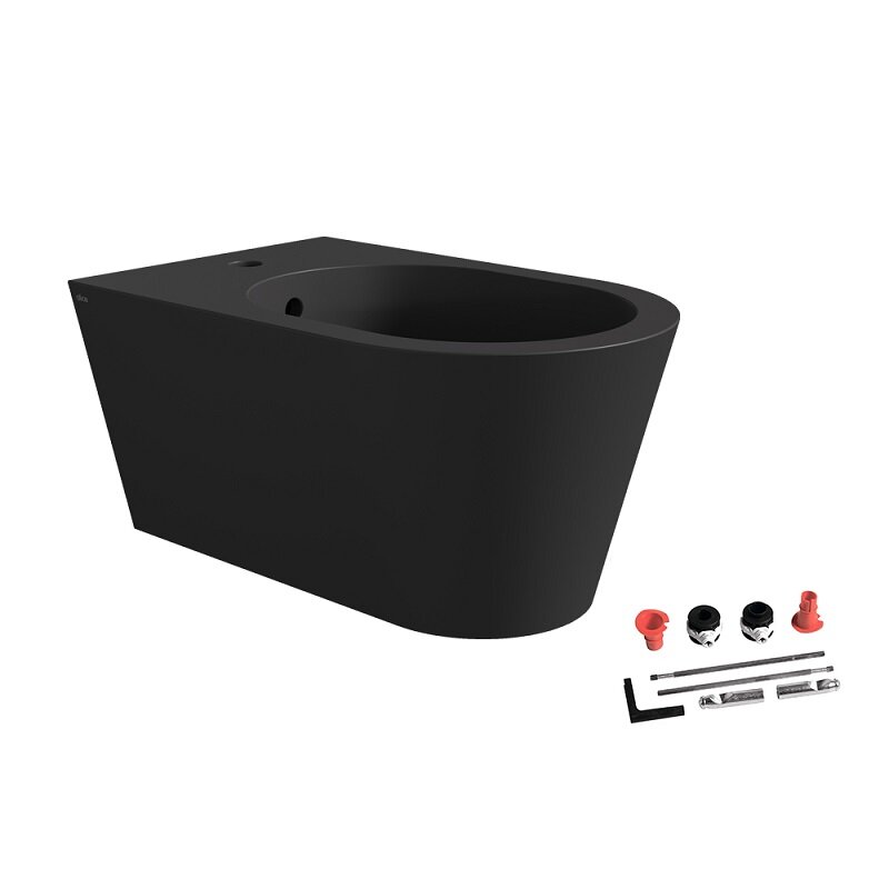 Изображение товара Биде подвесное Alice Hide 31180108SET, с набором креплений, цвет черный матовый