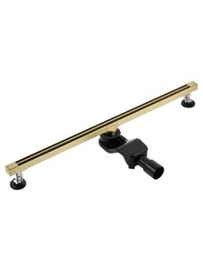 Изображение товара Дренажный канал Wonzon & Woghand WW-65409T-BG, 90 см, с щелевой вставкой, золото брашированное PVD