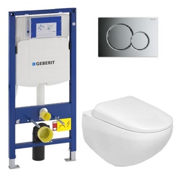 Изображение товара Инсталляция Geberit с безободковым унитазом Am.Pm Sensation FlashClean C301700WH