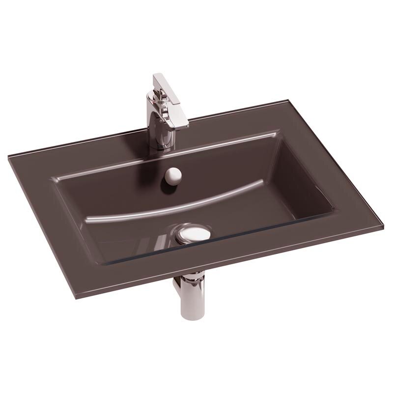 Изображение товара Стеклянная раковина Jacob Delafon Vox EB2105-DD4 60x45 см коричневая глянцевая