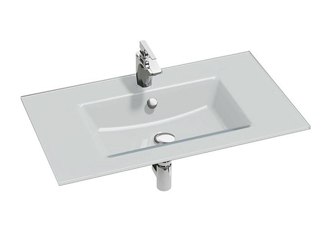 Изображение товара Стеклянная раковина Jacob Delafon Vox EB2104-DD1 80 см белая глянцевая