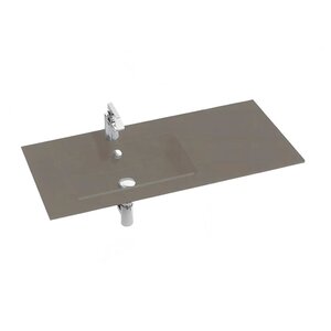 Изображение товара Раковина стеклянная Jacob Delafon Vox EB2103-DD4, 100 х 46 см, левая, коричневая глянцевая