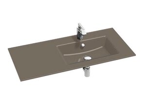 Изображение товара Раковина стеклянная Jacob Delafon Vox EB2102-DD4, 100 х 46 см, правая, коричневая глянцевая