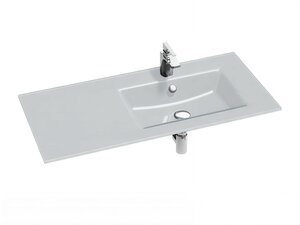 Изображение товара Раковина стеклянная Jacob Delafon Vox EB2102-DD1, 100 х 46 см, правая, белая глянцевая