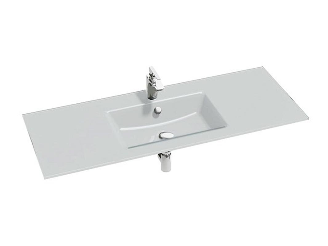 Изображение товара Стеклянная раковина-столешница Jacob Delafon VOX EB2101-DD1 120х46 см белая Изображение товара Стеклянная раковина-столешница Jacob Delafon VOX EB2101-DD1 120х46 см белая