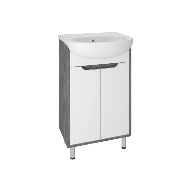 Изображение товара Тумба под раковину Runo Эко 50 см напольная с двумя дверцами и полками