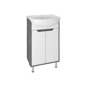 Изображение товара Тумба под раковину Runo Эко 50 см напольная с двумя дверцами и полками