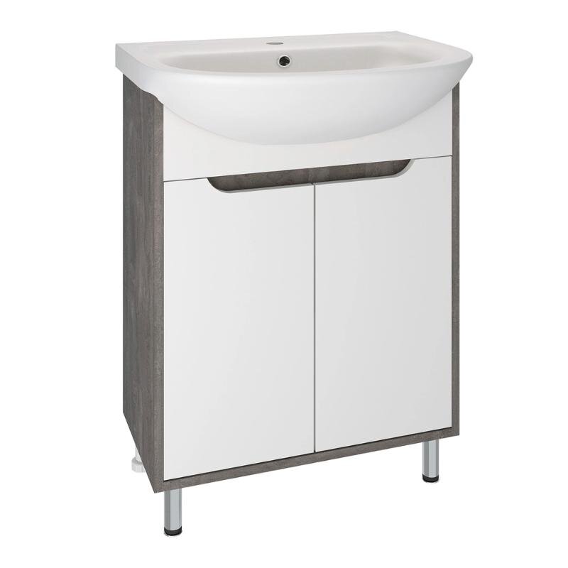 Изображение товара Тумба под раковину Runo Эко 60 см напольная белый ВДСП ламинат