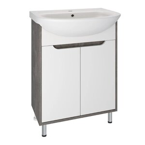 Изображение товара Тумба под раковину Runo Эко 60 см напольная белый ВДСП ламинат