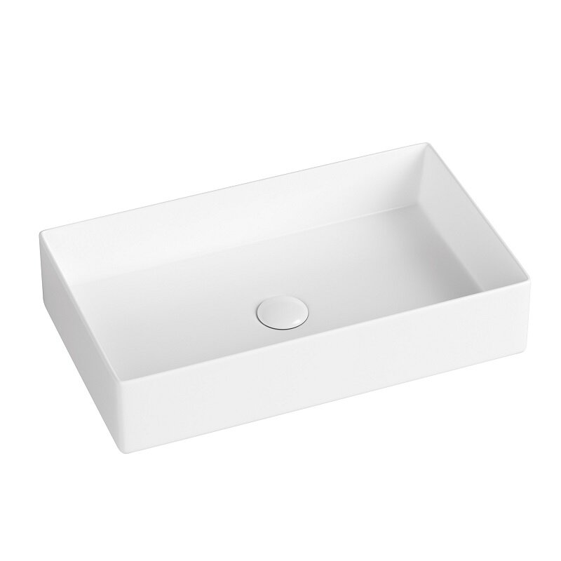 Изображение товара Раковина Abber Rechteck AC2220MW 60 см из фаянса, белая матовая накладная