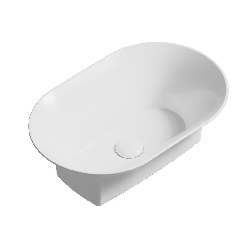 Изображение товара Раковина Abber Bequem AC2119 56 см фаянсовая накладная белая Германия