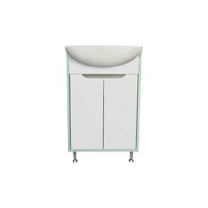 Изображение товара Тумба под раковину Runo Эконова 50 см белый бирюзовый напольная Россия