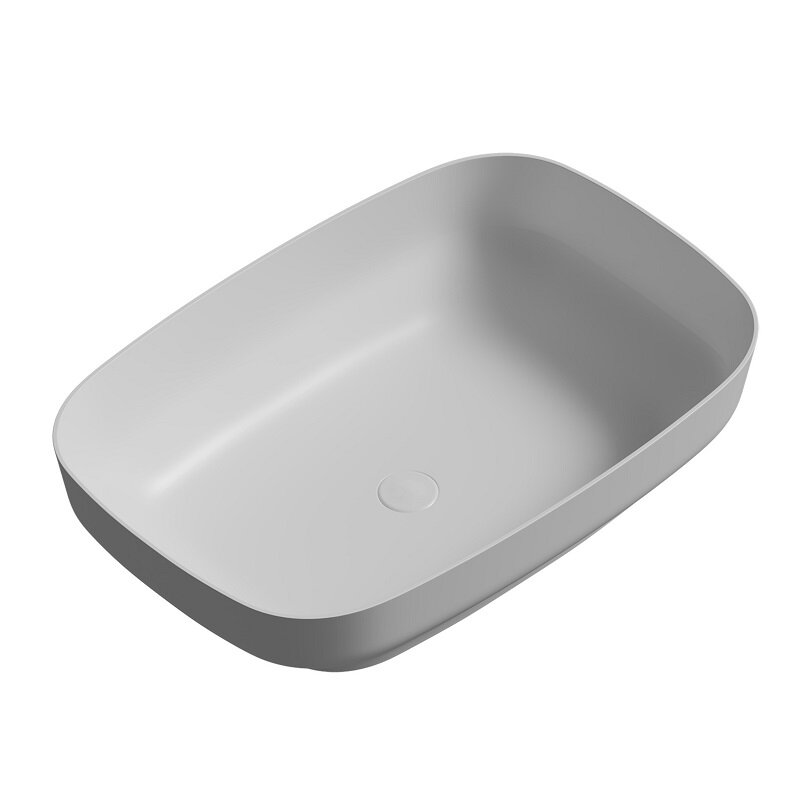 Изображение товара Раковина Abber Rechteck AC2221, 58.5 см, фаянс, накладная, белая