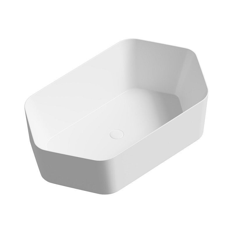 Изображение товара Раковина Abber Rechteck AC2223, 61 см, фаянс, накладная, белая