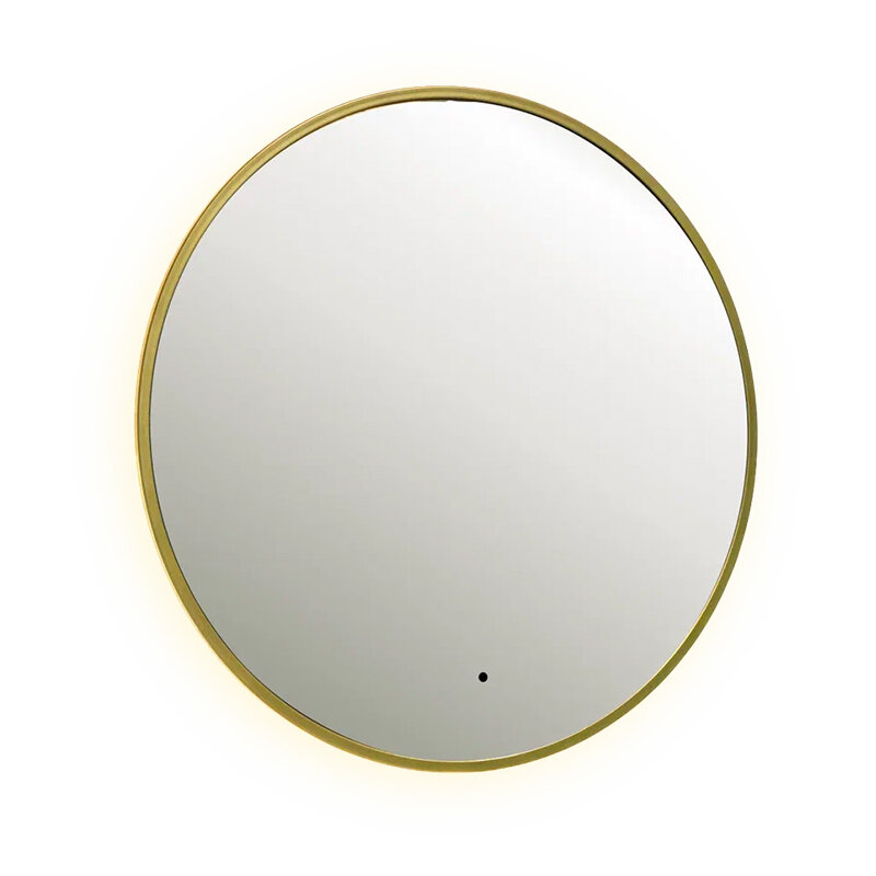 Изображение товара Зеркало Dreja Shine 99.2049, 80 см, LED-подсветка, сенсорный выключатель, металлическая рама золото