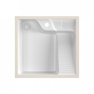 Изображение товара Раковина Abber Rechteck AC2224R, 54,5 см, фаянс, над стиральной машиной, белая