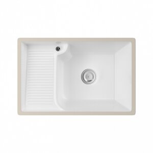 Изображение товара Раковина Abber Rechteck AC2226L, 64 см, фаянс, над стиральной машиной, белая