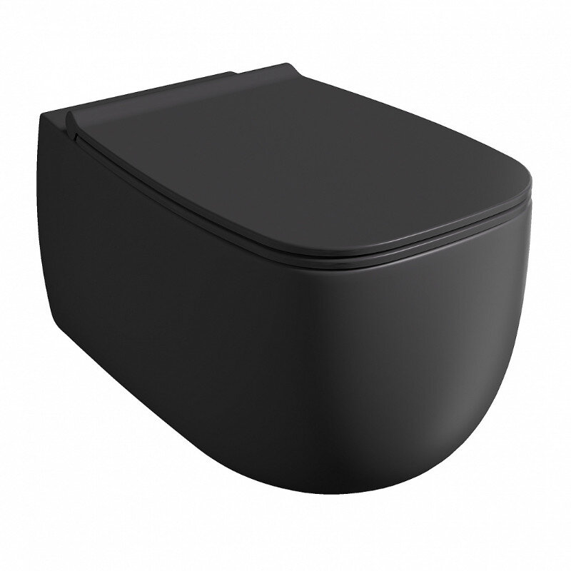 Изображение товара Подвесной унитаз Alice Nur 33120108 черный матовый безободковый