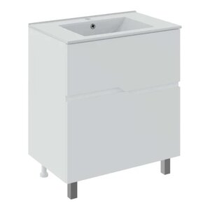 Изображение товара Тумба под раковину Runo Палермо 00-00004156, 60 см, напольная, цвет белый