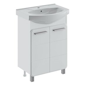 Изображение товара Тумба под раковину Runo Эрика 00-00004147, 60 см, напольная, цвет белый