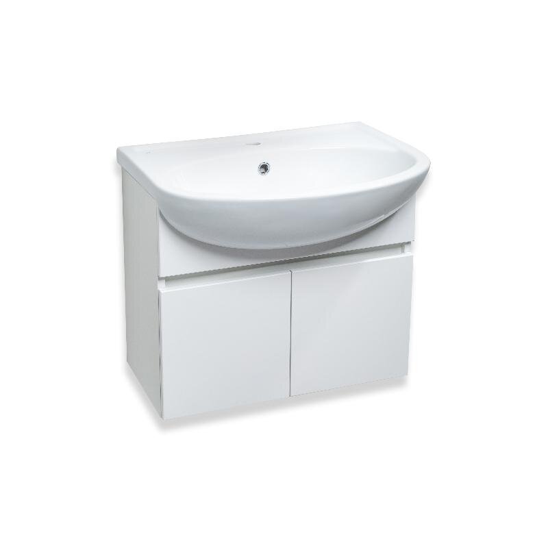 Изображение товара Тумба под раковину Runo Лада 60 см подвесная белая Россия Изображение товара Тумба под раковину Runo Лада 60 см подвесная белая Россия