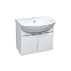 Изображение товара Тумба под раковину Runo Лада 60 см подвесная белая Россия Изображение товара Тумба под раковину Runo Лада 60 см подвесная белая Россия