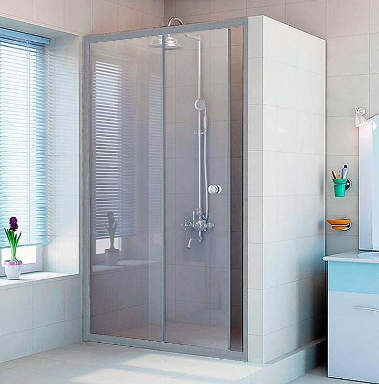 Изображение товара Душевая дверь Радомир Вита 110 см раздвижная стекло прозрачное хром матовый