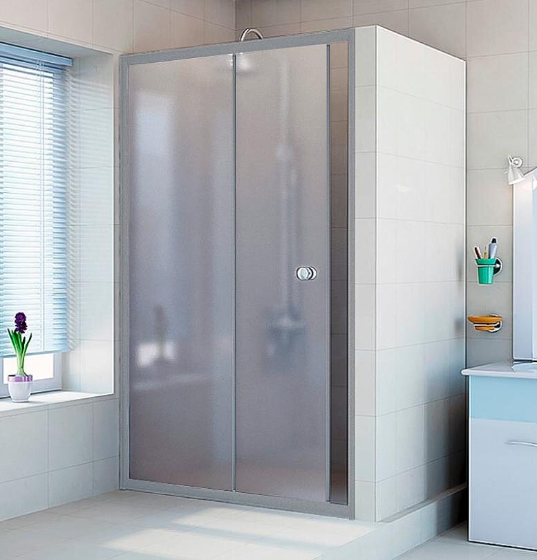 Изображение товара Душевая дверь Радомир Вита 160 см стекло матовое хром профиль раздвижная