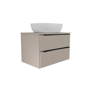 Изображение товара Тумба под раковину Runo Мальта 70 см подвесная бежевый розовый