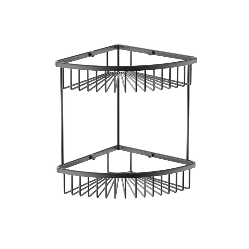 Изображение товара Полка угловая 2-ярусная Wonzon & Woghand WW-4128-BGM, PVD темный графит