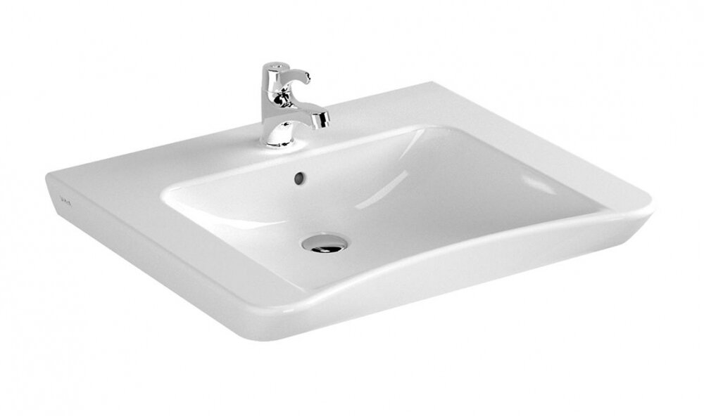 Изображение товара Раковина Vitra S20 5291B003-0012 65 см, подвесная, без отверстия для смесителя, с переливом