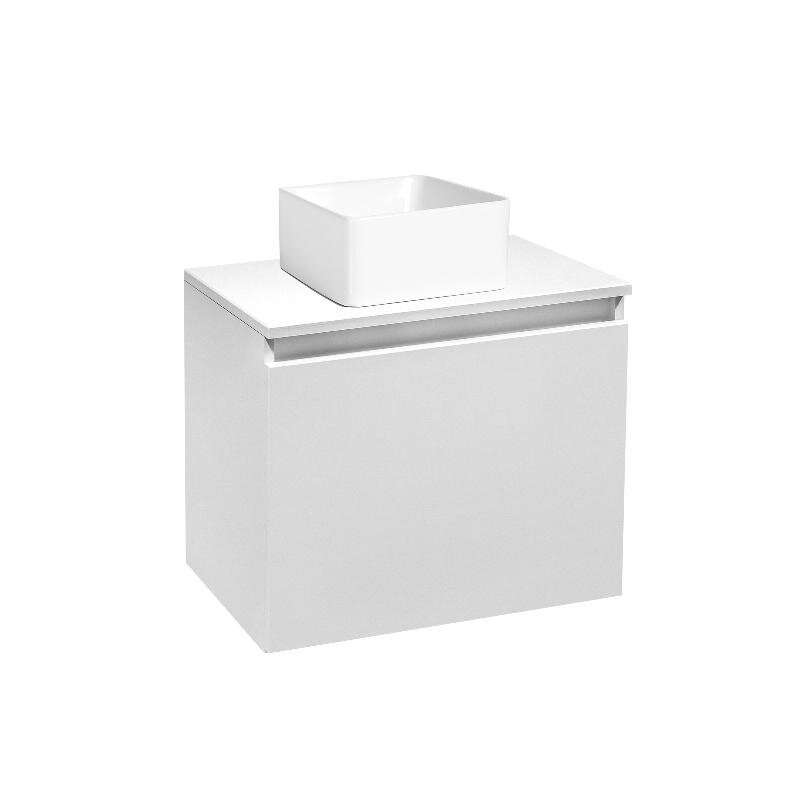 Изображение товара Подвесная тумба под раковину Runo Бари 50 см белая для ванной комнаты Изображение товара Подвесная тумба под раковину Runo Бари 50 см белая для ванной комнаты