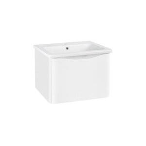 Изображение товара Тумба под раковину Runo Тоскана 60 см белая подвесная с ящиком и системою плавного закрывания