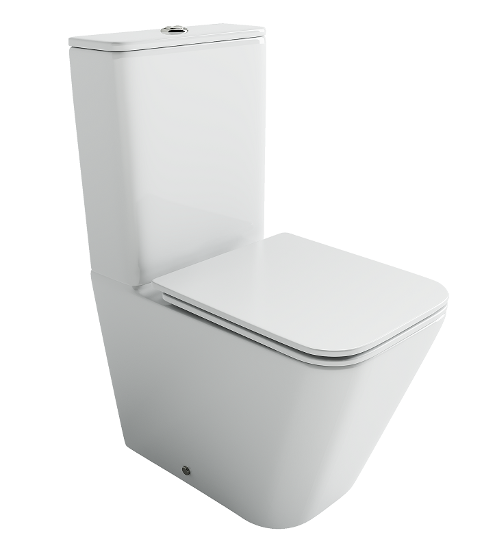 Изображение товара Напольный безободковый унитаз Ceramicanova Cubic CN1803T, дюропласт сиденье микролифт