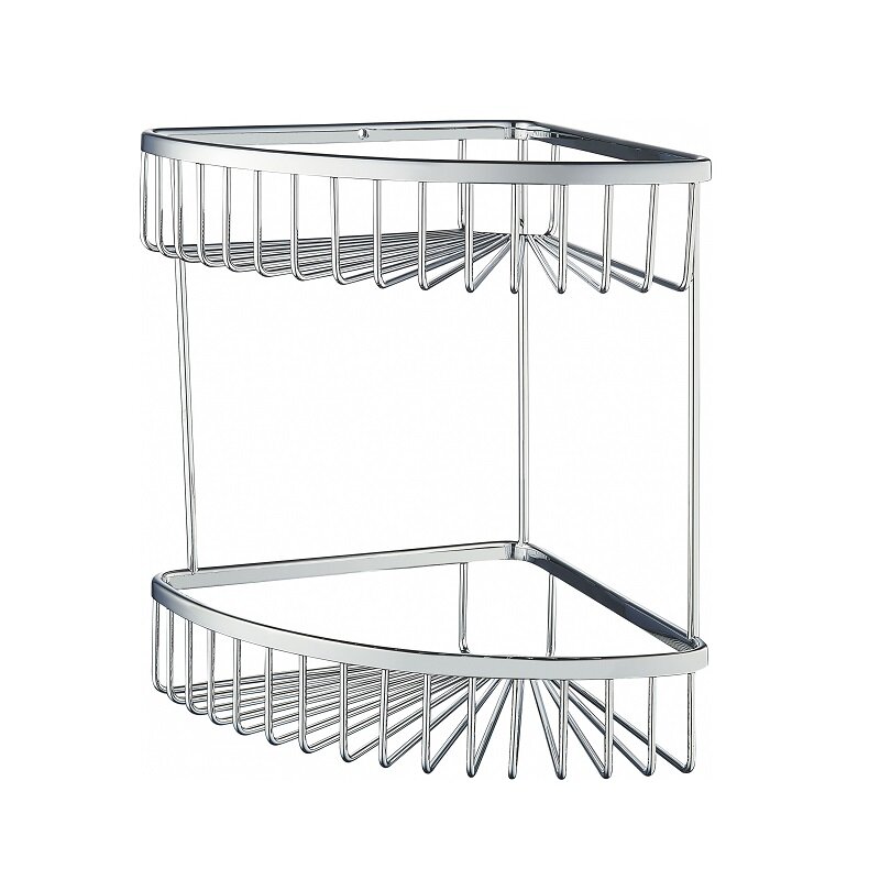 Изображение товара Полка угловая 2-ярусная Wonzon & Woghand WW-4128-CR, хром