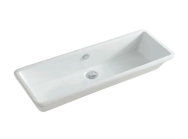 Изображение товара Раковина ArtCeram Gea 90 GEL002 01 00 врезная 90х33 см белая фарфор Италия