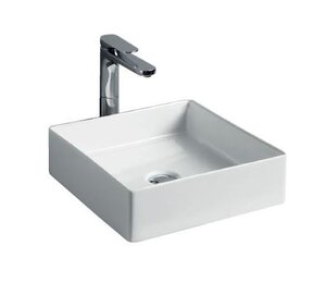 Изображение товара Раковина ArtCeram Scalino 38 SCL001 01 00, накладная, цвет белый глянцевый, 38 х 38 х 11.5 см