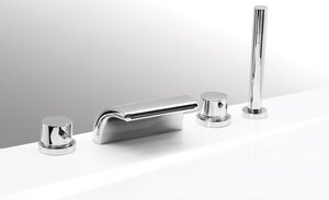 Изображение товара Смеситель ASD Onda Гл000025409, на борт ванны, с душевым гарнитуром, хром