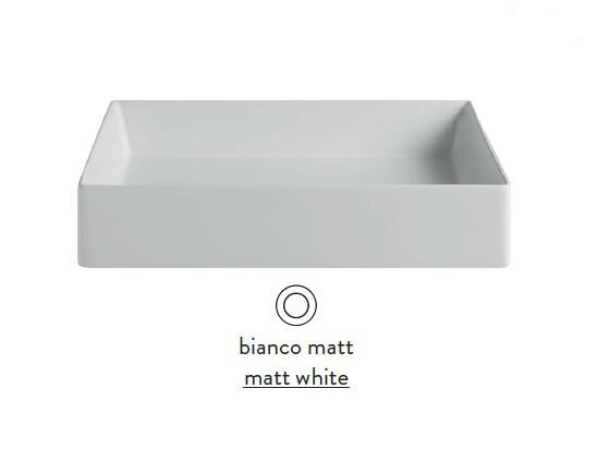 Изображение товара Раковина ArtCeram Scalino 38 SCL001 05 00 накладная квадратная белая матовая