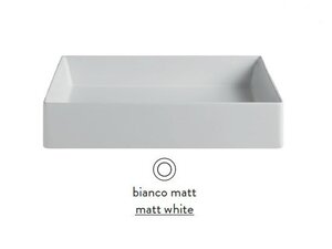 Изображение товара Раковина ArtCeram Scalino 38 SCL001 05 00 накладная квадратная белая матовая