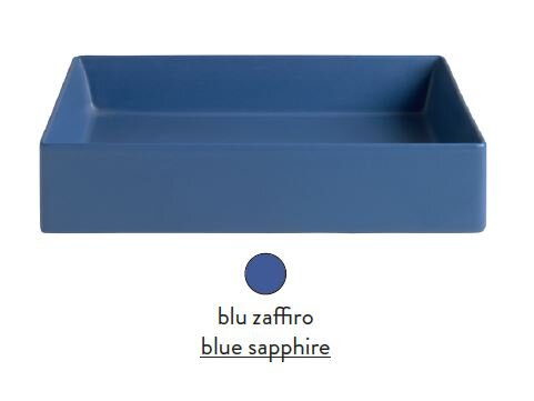 Изображение товара Раковина ArtCeram Scalino 38 SCL001 16 00, накладная, цвет blu zaffiro (синий сапфир), 38 х 38 х 11.5 см