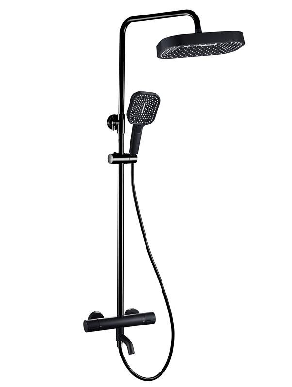 Изображение товара Душевая система ALMAes Deivon SDI-1834, термостатическая, черная